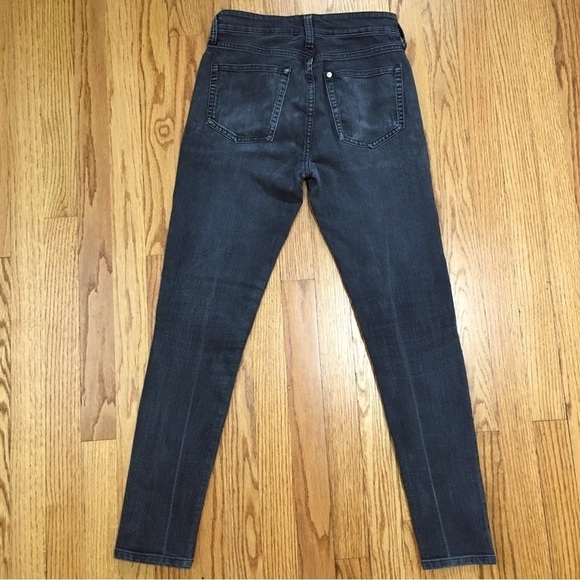 H&M High Waist Black Cotton Blend Skinny Jeans - Picture 7 of 14